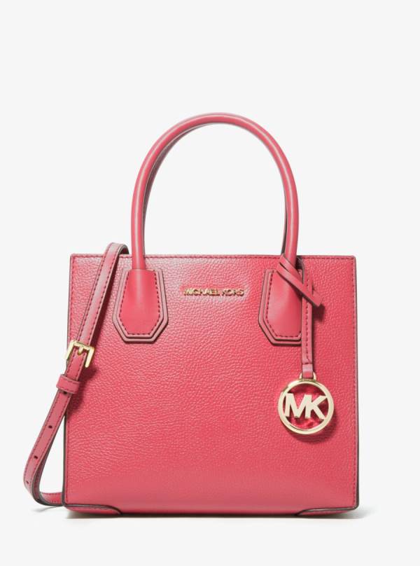 Damske Prenosná Taška Michael Kors Mercer Medium Pebbled Leather Nachový - Kabelky Michael Kors Nejlevnejsi | FWBVX-4251